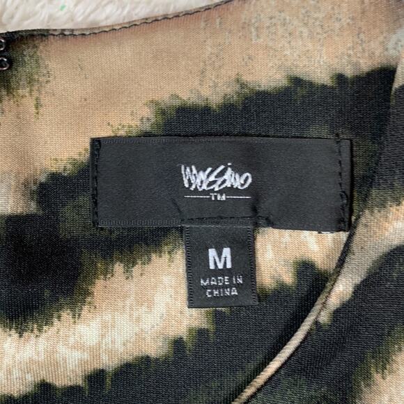 Mossimo abstract zebra print fit and flare zipper waist sleeveless dress, med - Picture 7 of 9